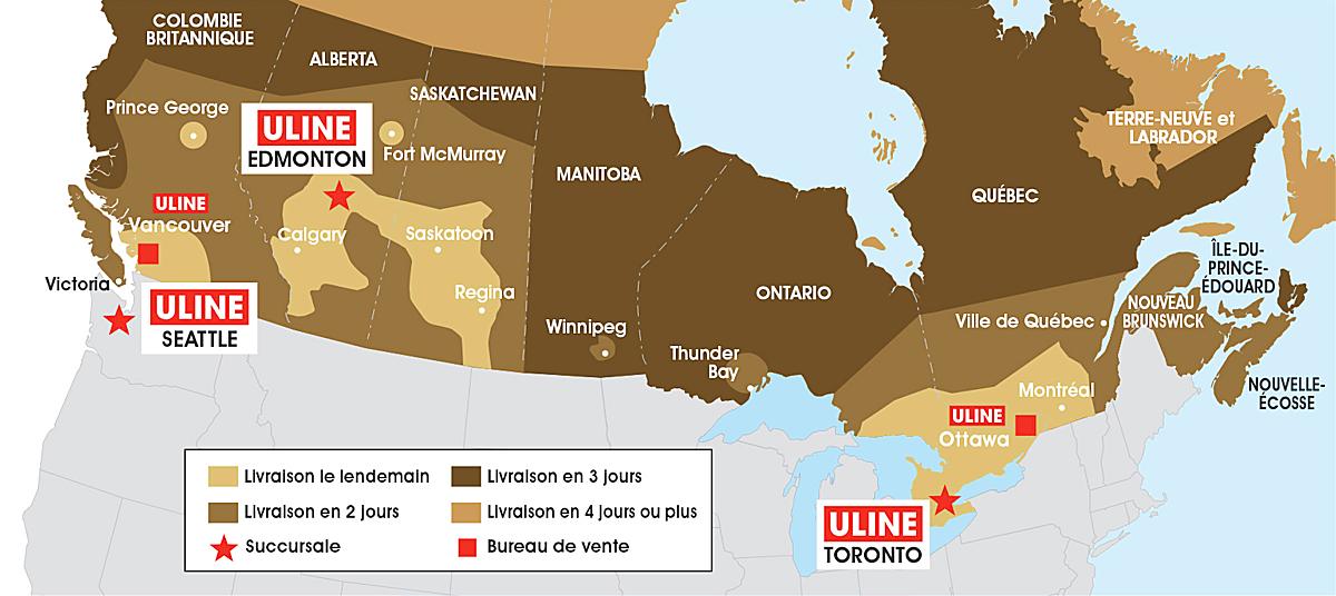 Canada Shipping Zone Map