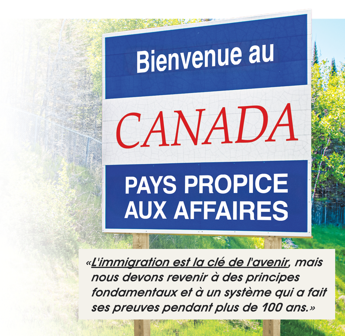 Welcome to Canada sign