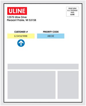 Your customer number is located in the yellow box on the back of your catalog.