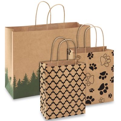 Printed Kraft Paper Shopping Bags