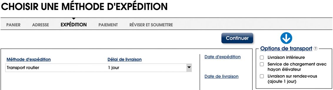 Options de transport