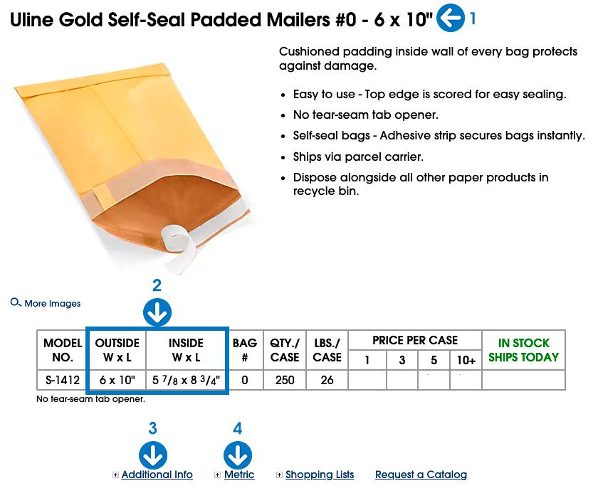 Dimensions can be found in the title, chart and additional information of the product.