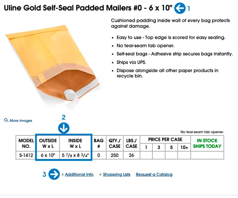 Dimensions can be found in the title, chart and additional information of the product.