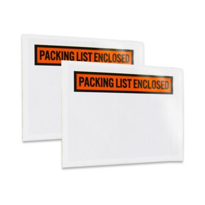 Packing List Envelopes