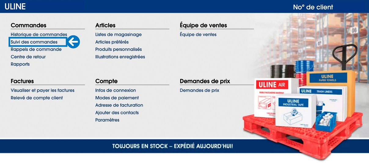 Suivi des commandes