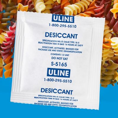 Déshydratants en gel de silice – Format en grammes 1/2, seau de 5 gallons  S-8032 - Uline