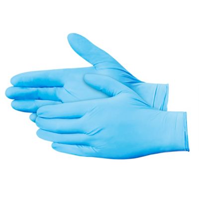 Uline Secure Grip™ Nitrile Gloves - Powder-Free, Orange, Large