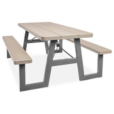 ADA Metal Picnic Table - 8' Rectangle H-2673 - Uline