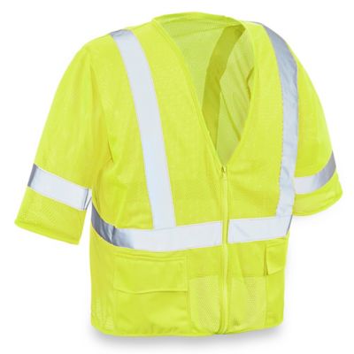 Colored Hi-Vis Safety Vest - White, 2XL/3XL S-22908W-2X - Uline