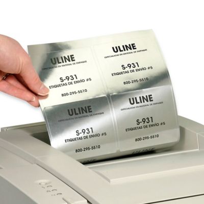 Uline Etiquetas Adhesivas Metalizadas Láser