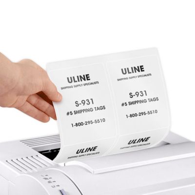 Uline Glossy White Laser Labels