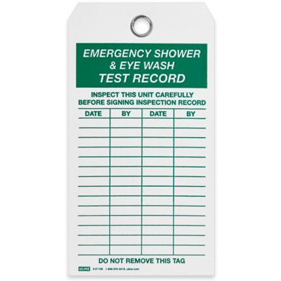 Eyewash Station Inspection Tags