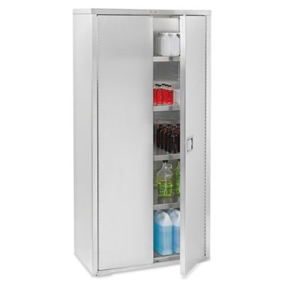 Downtown Storage Cabinet - 2-Shelf, Gray - ULINE - H-6859GR