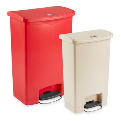 Rubbermaid® Domed Trash Can - 25 Gallon, Beige H-1197BE - Uline