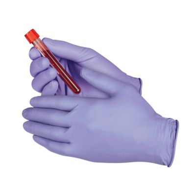 Uline Secure Grip™ Nitrile Gloves - Powder-Free, Orange, Large