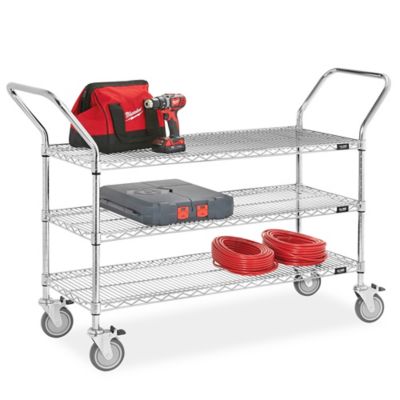 Black Wire Utility Cart - 36 x 24 x 40 H-6604 - Uline