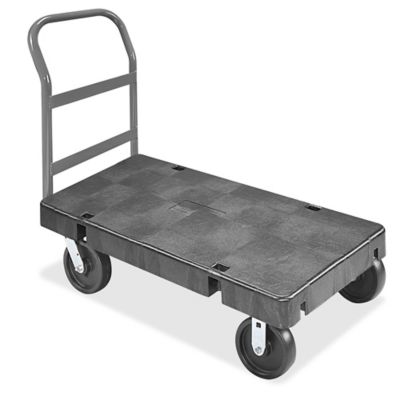 Uline Flat Shelf Utility Cart with Pneumatic Wheels - 44 x 25 x 37 H-4146  - Uline