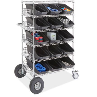 APPROVED VENDOR WIRE CART,2 SHELF,36X18X39,BLACK - Wire Shelf and Utility  Carts - GGM2HDH6