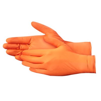 Uline Orange Nitrile Gloves