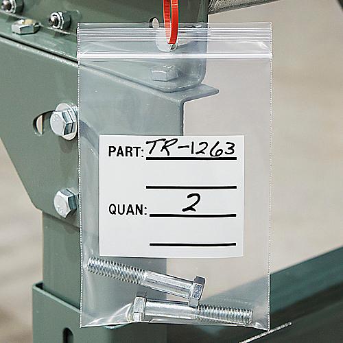 Uline 4 Mil Parts Bags with Hang Holes