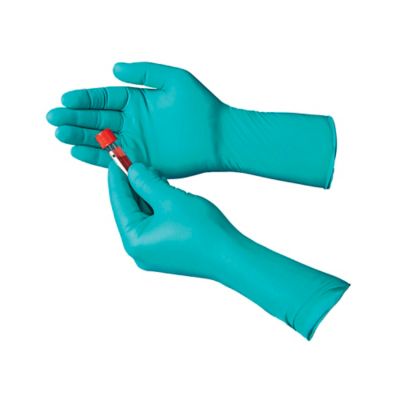 Uline Secure Grip™ Nitrile Gloves - Powder-Free, Orange, Large