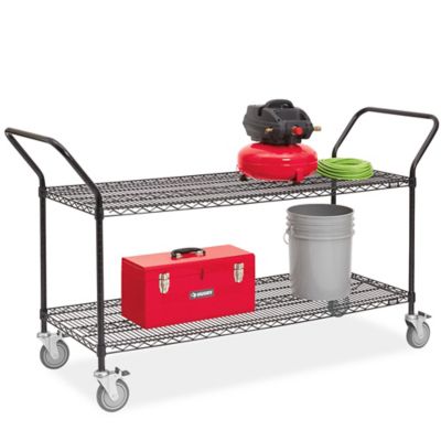 Black Heavy-Duty Wire Carts