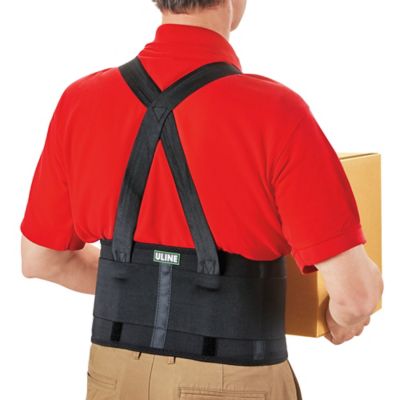 Back Brace For Work Heavy Lifting Support Belt With Shoulder Straps For Industrial  Construction And Warehouse Workers, Medical Grade Back Brace