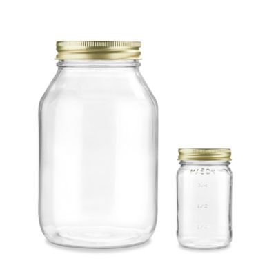 Wide-Mouth Glass Jars - 1 Gallon, 4 Opening, Plastic Cap S-19317P - Uline