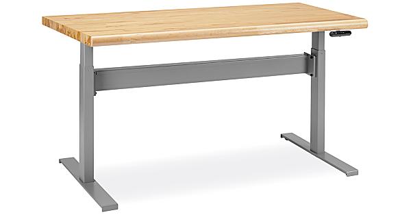 Adjustable height online work table