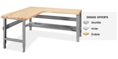 Tables d'emballage industrielles en L