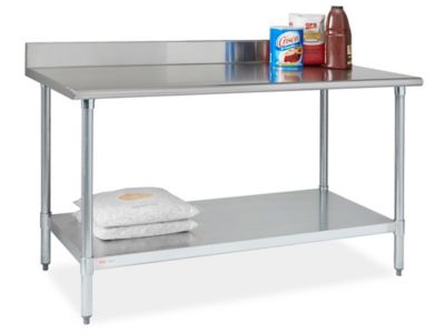 Stainless Steel Worktables with Backsplash