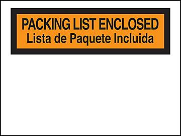 Spanish Packing List Envelopes