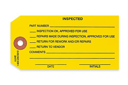 One-Part Inspection Tags