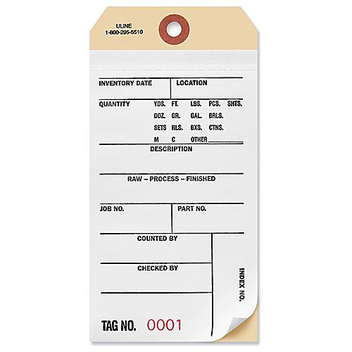 2-Part Carbonless Inventory Tags