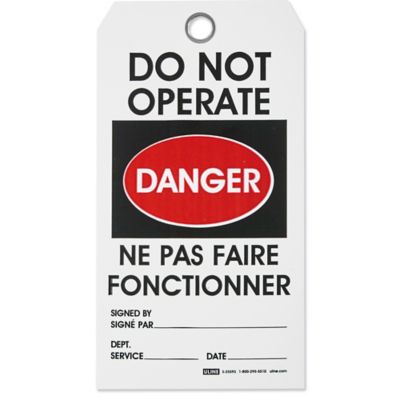 Étiquettes de machinerie