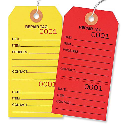 Pre-Wired Repair Tags