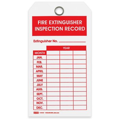 Fire Extinguisher Tags