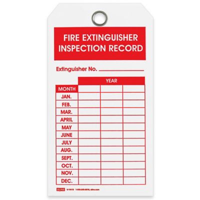 Fire Extinguisher Tags