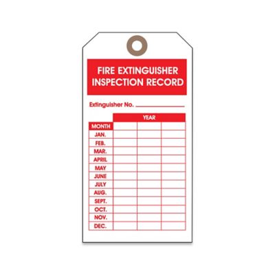 Fire Extinguisher Tags