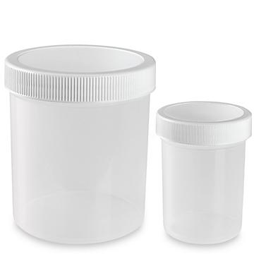 Translucent Round Wide-Mouth Plastic Jars
