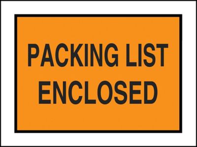 Packing List Enclosed, Super Stick Packing List Envelope in Stock - ULINE -  Uline