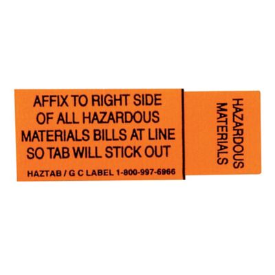 Hazmat Paper Shipping Tabs