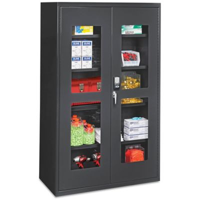 Downtown Storage Cabinet - 2-Shelf, Gray - ULINE - H-6859GR