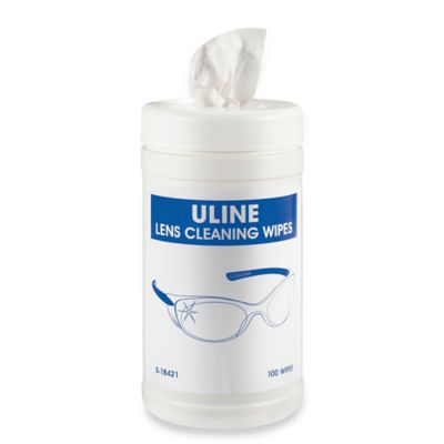 ULINE Safety Glass Wipes - Box of 120 - S-19310