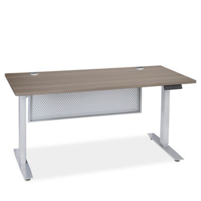 Downtown Office Workstation - 2-Person L-Desk, 120 x 72, Gray H-8248 -  Uline