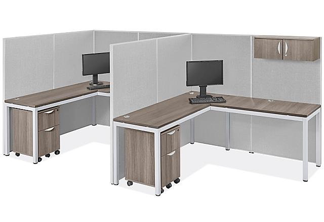 Downtown – Postes de travail simples avec panneaux de séparation