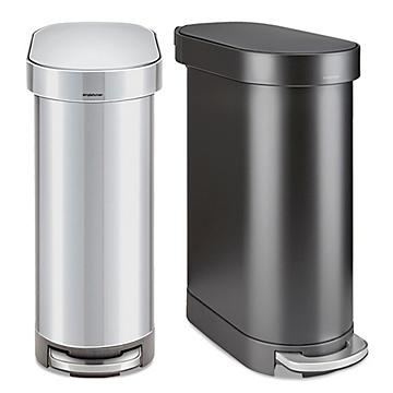 Slim Step-On Stainless Steel Trash Can