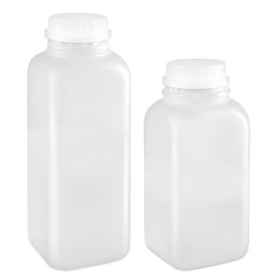 Clear Plastic Juice Bottles - 12 oz, White Cap S-21726W - Uline