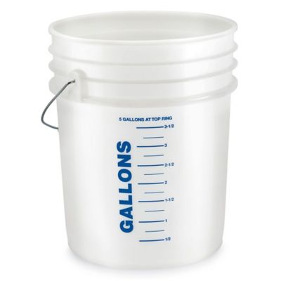 Plastic Pail - 3.5 Gallon, Black S-9942BL - Uline