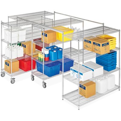 Sliding Storage Shelves, Sliding Wire Shelving in Stock - ULINE